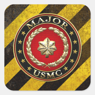 U.S. Marines: Major (USMC Maj) [3D] Square Sticker