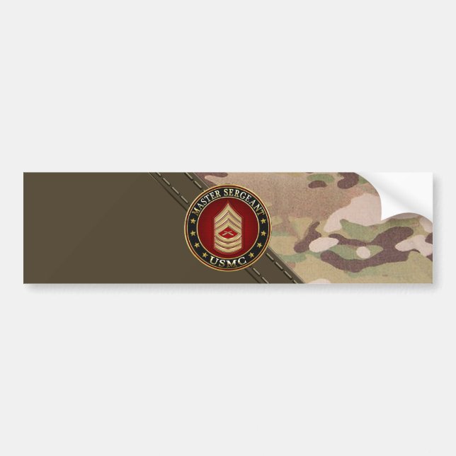 U.S. Marines: Master Sergeant (USMC MSgt) [3D] Bumper Sticker (Front)