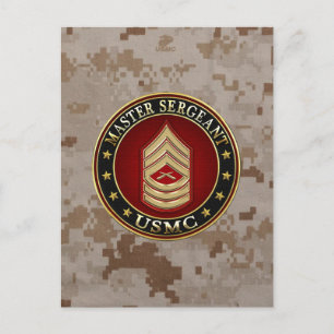 U.S. Marines: Master Sergeant (USMC MSgt) [3D] Postcard