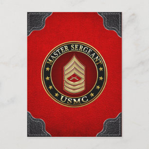 U.S. Marines: Master Sergeant (USMC MSgt) [3D] Postcard