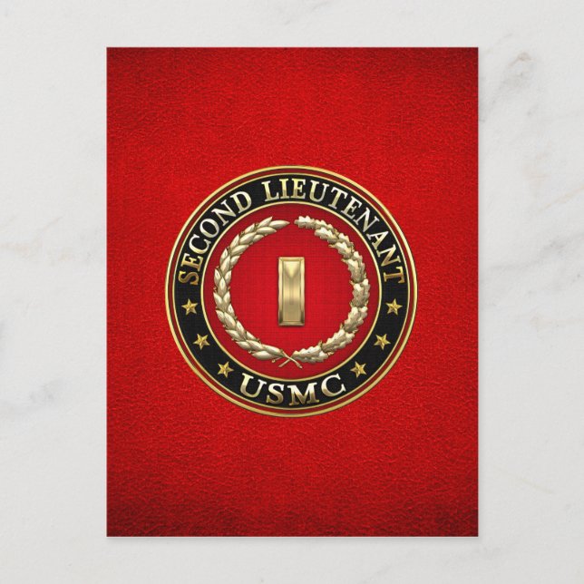 U.S. Marines: Second Lieutenant (USMC 2ndLt) [3D] Postcard (Front)