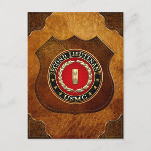 U.S. Marines: Second Lieutenant (USMC 2ndLt) [3D] Postcard