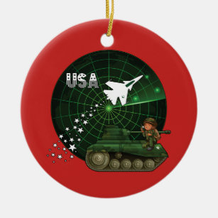 U.S. Military Air Force Army Christmas Ornament