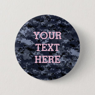 U.S. Military Blue Camouflage Button