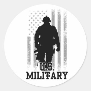 U.S. Military Classic Round Sticker
