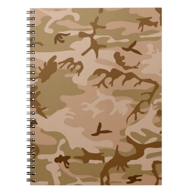 U.S. Military Desert Sand Camouflage Spiral Notebook (Front)