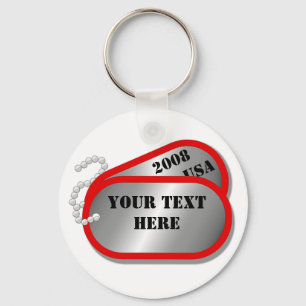 U.S. MILITARY - Dog Tags 2008 Key Ring