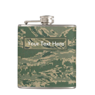 U.S. Military Green Camouflage 6 oz or 8 oz Flask