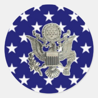 u.s. military insignia classic round sticker