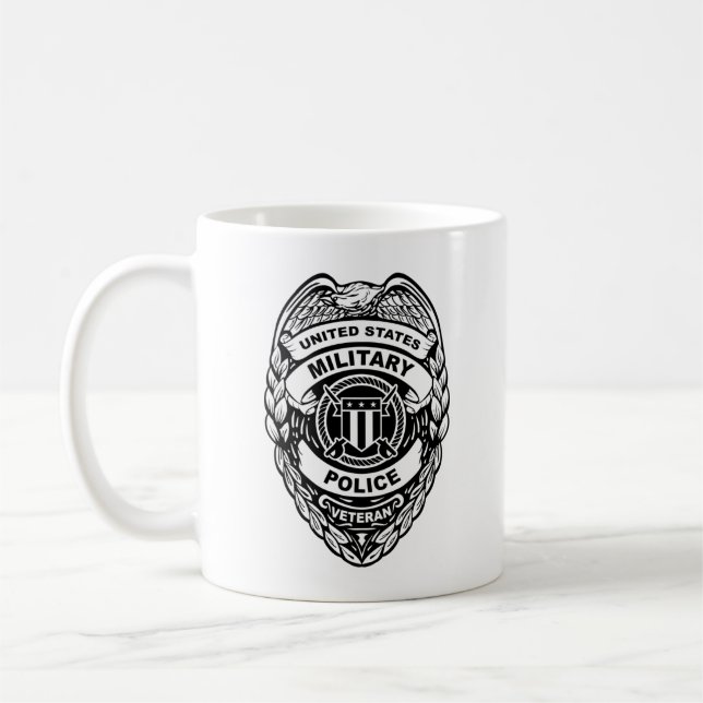 U.S. Military Police Veteran Badge Coffee Mug (Left)