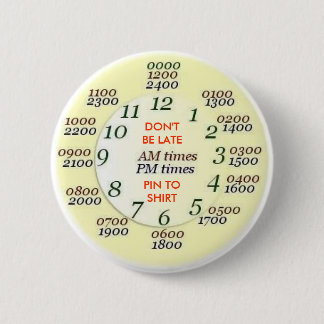 U.S. MILITARY - TIme 6 Cm Round Badge