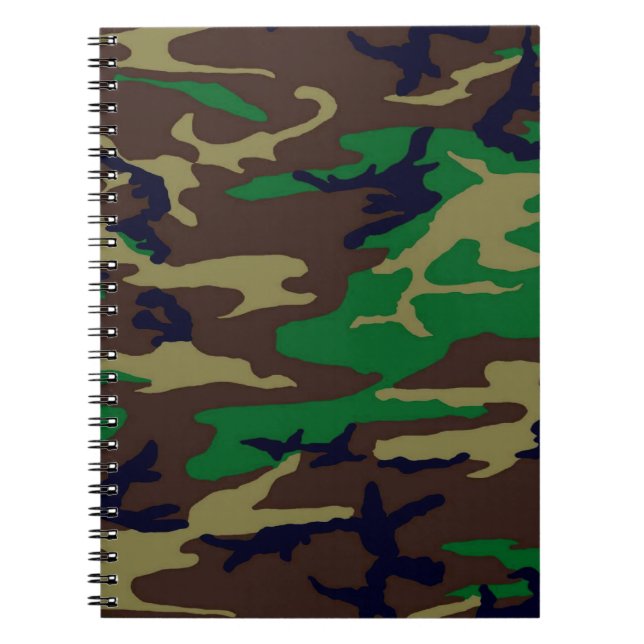 U.S. Military Woodland Camouflage Spiral Notebook (Front)
