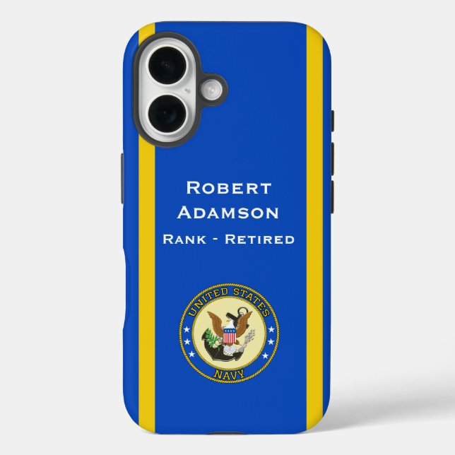 U.S. Navy Emblem and colours personalise Case-Mate iPhone Case (Back)