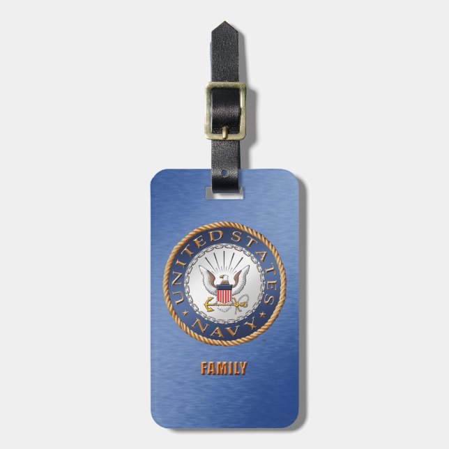 U.S. Navy Family Luggage Tags (Front Vertical)