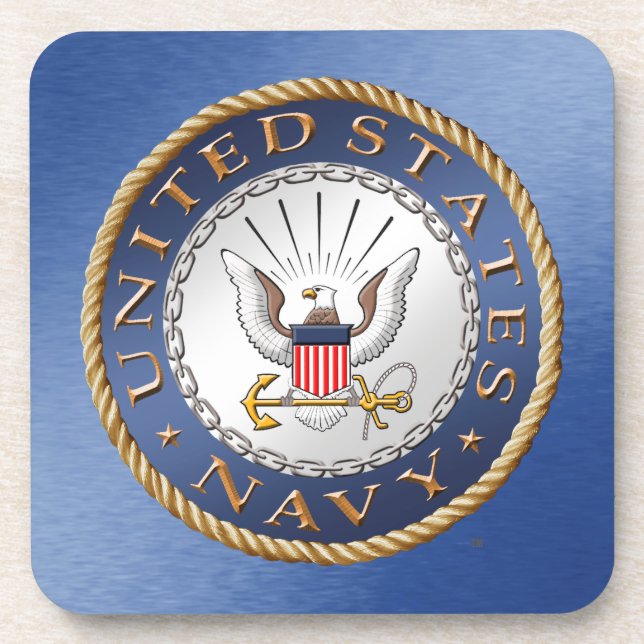 U.S. Navy Hard plastic coaster (Front)