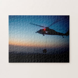 U.S. Navy MH-60S Seahawk at Dusk Jigsaw Puzzle