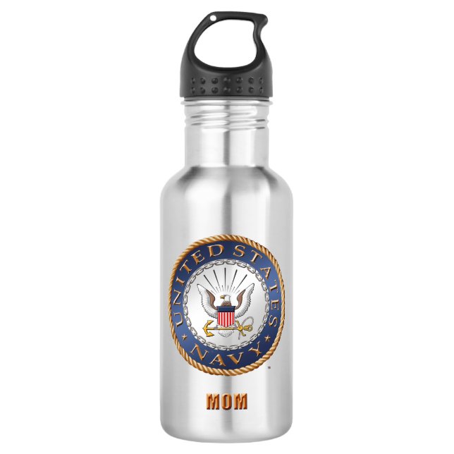 U.S. Navy Mum Water Bottle (Front)