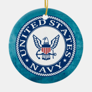 U.S. Navy Navy Alt Emblem Ceramic Tree Decoration