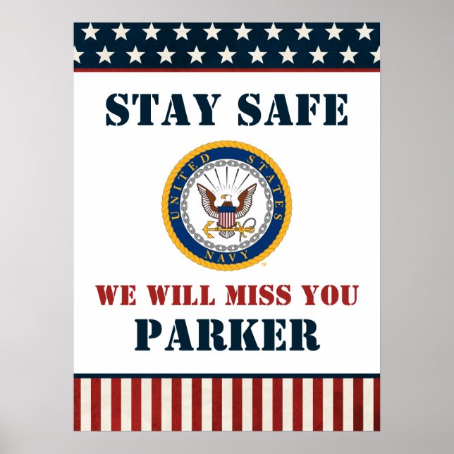 U.S. Navy | Navy Emblem | Farewell Party Poster (Front)