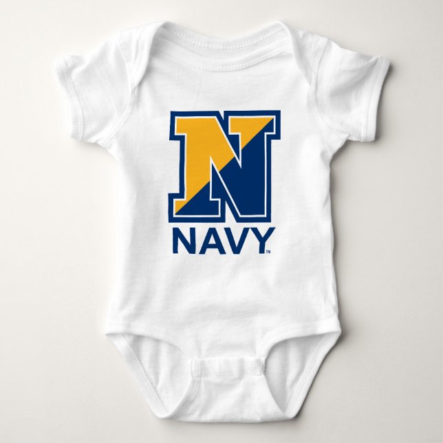 U.S. Navy | Navy Initial N Baby Bodysuit (Front)
