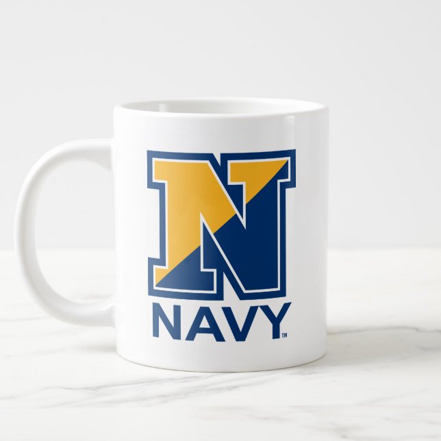 U.S. Navy | Navy Initial N Large Coffee Mug (Left)