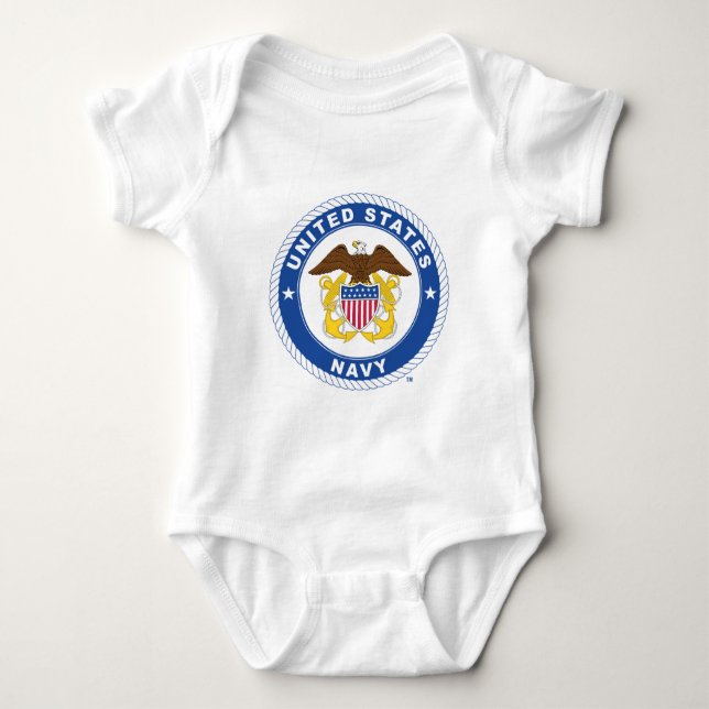 U.S. Navy | Officer Crest Baby Bodysuit (Front)