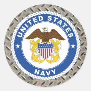 U.S. Navy Officer Crest Classic Round Sticker