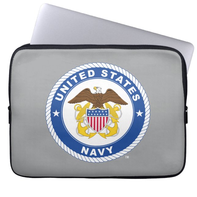 U.S. Navy | Officer Crest Laptop Sleeve (Front)