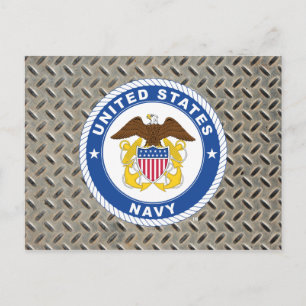 U.S. Navy   Officer Crest Postcard