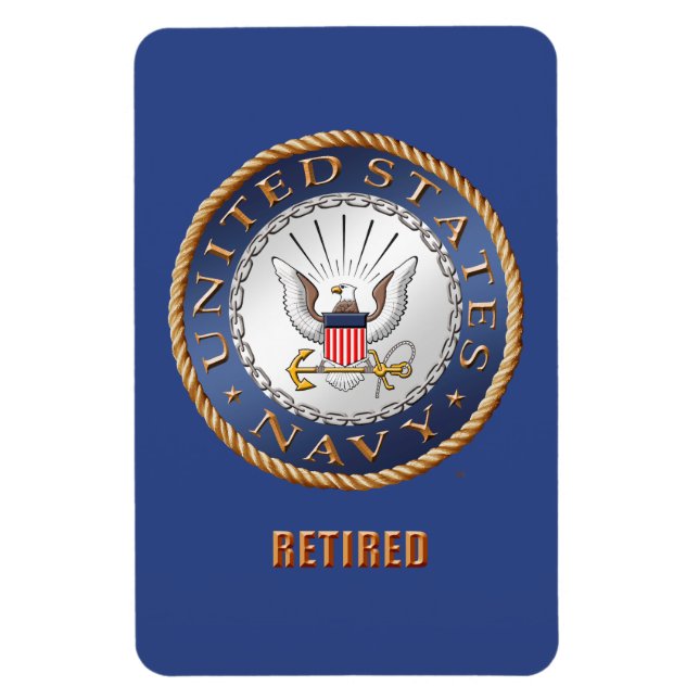 U.S. Navy Retired Flexible Photo Magnet (Vertical)