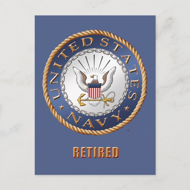 U.S. Navy Retired Postcard (Front)