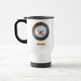 U.S. Navy Retired Travel/Commuter Mug