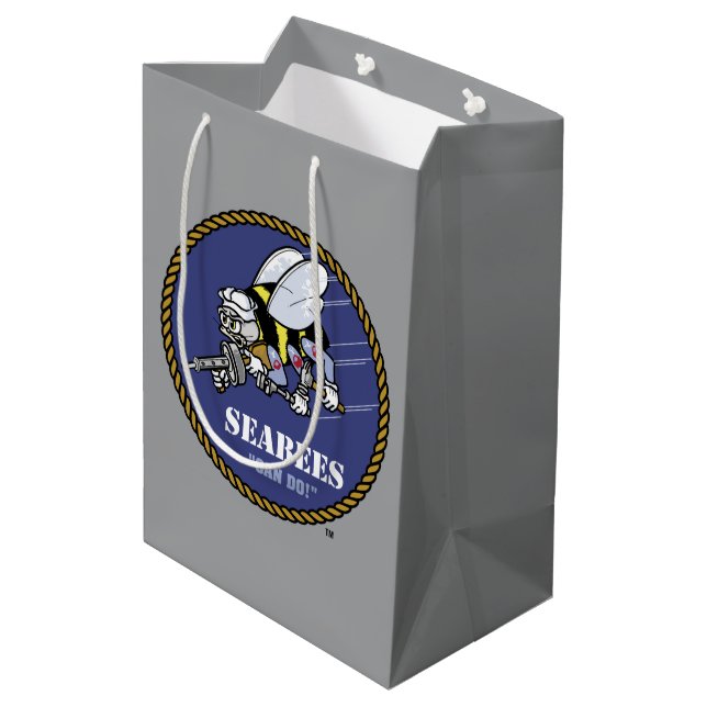 U.S. Navy | Seabees Medium Gift Bag (Back Angled)