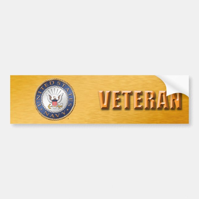 U.S. Navy Veteran Bumper Sticker (Front)