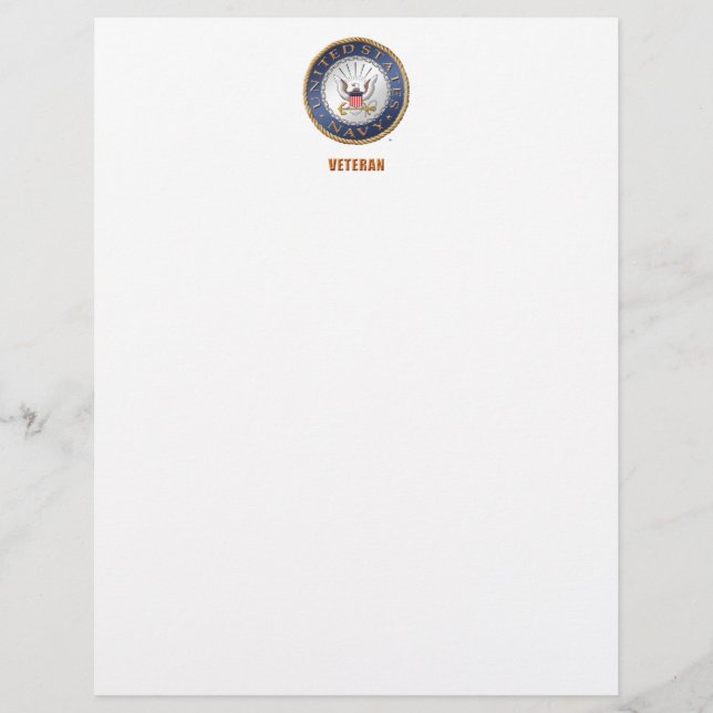 U.S. Navy Veteran Letterhead (Front)