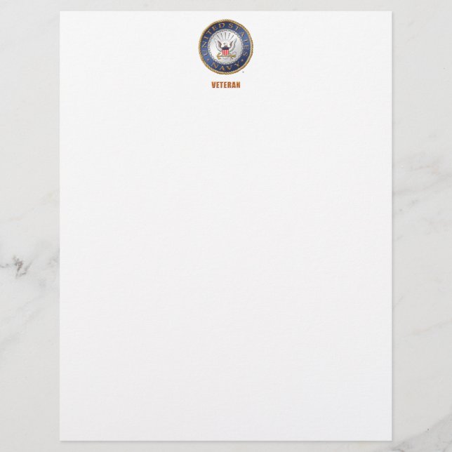 U.S. Navy Veteran Letterhead (Front)