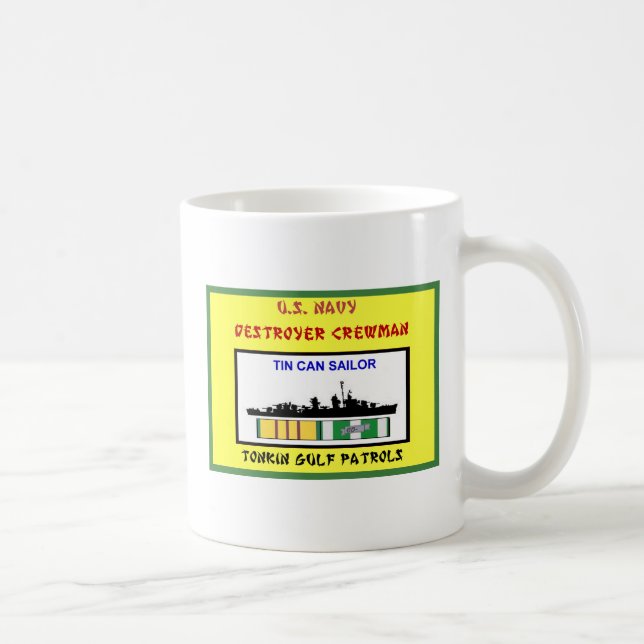 U.S. NAVY VIETNAM DESTROYER CREWMAN COFFEE MUG (Right)