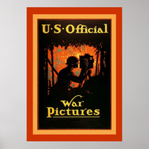 U.S Official War Pictures~Vintage World War 1 Poster