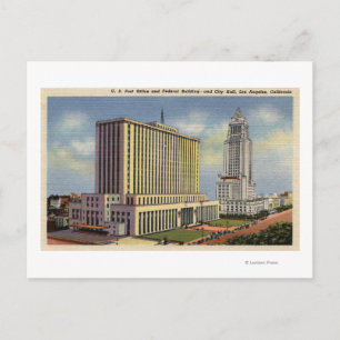 U. S. Post Office, City Hall, & Federal Building Postcard