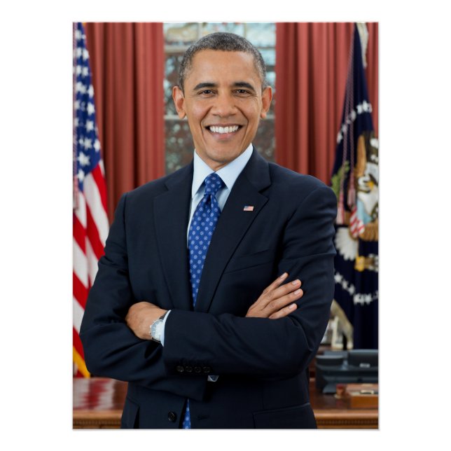U.S. President Barack Obama Glossy Poster (Front)