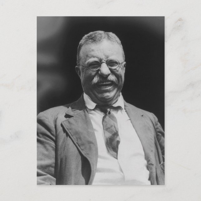 U.S. President Theodore Teddy Roosevelt Laughing Postcard (Front)