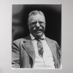 U.S. President Theodore Teddy Roosevelt Laughing Poster