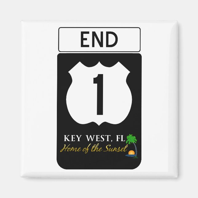 U.S. Route 1 Road Sign Magnet (Front)