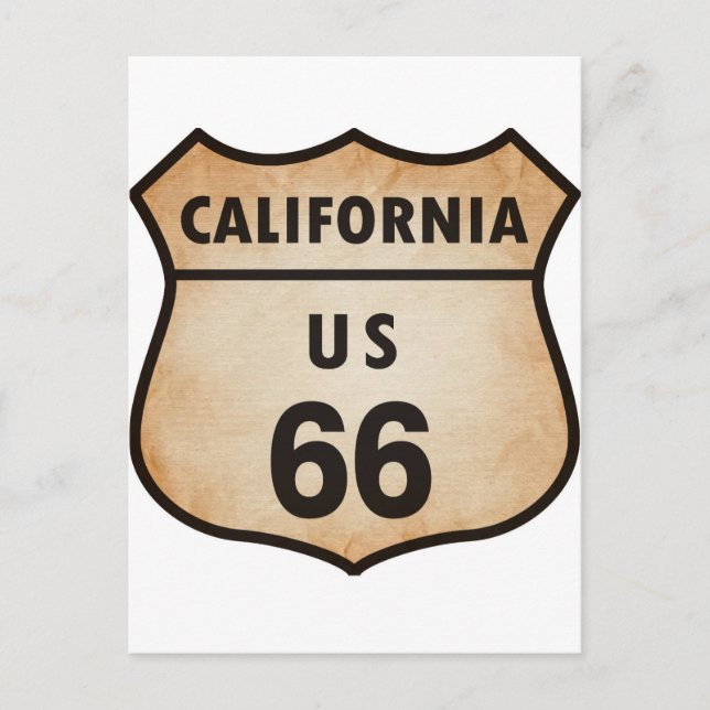 U.S. ROUTE 66 sign Postcard (Front)