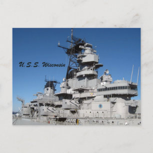 U.S.S. Wisconsin Postcard
