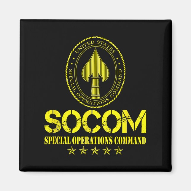 U.s Special Operations Command Socom Patriotic Vet Magnet (Front)