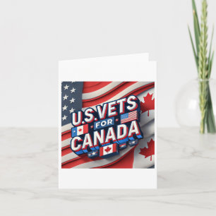 U.s. Vets For Canada Brothers In Arms Sticker Card