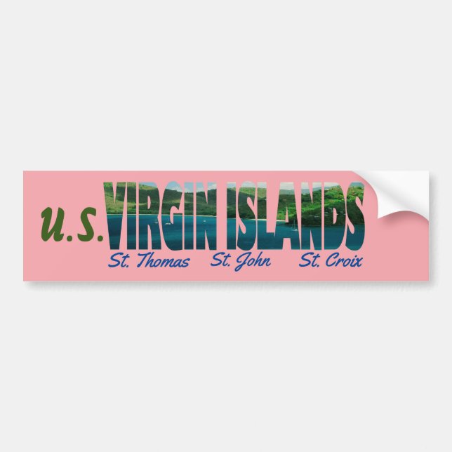 U.S. Virgin Islands Bumper Sticker (Front)