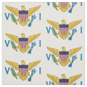 U.S. Virgin Islands Flag (4.5"W x 3"H) Fabric