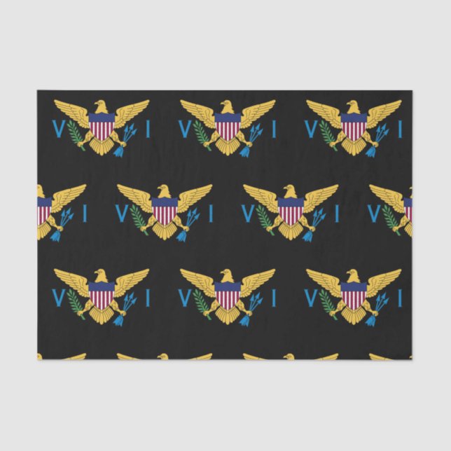 U.S. Virgin Islands Flag, Black Tissue Paper (Front)
